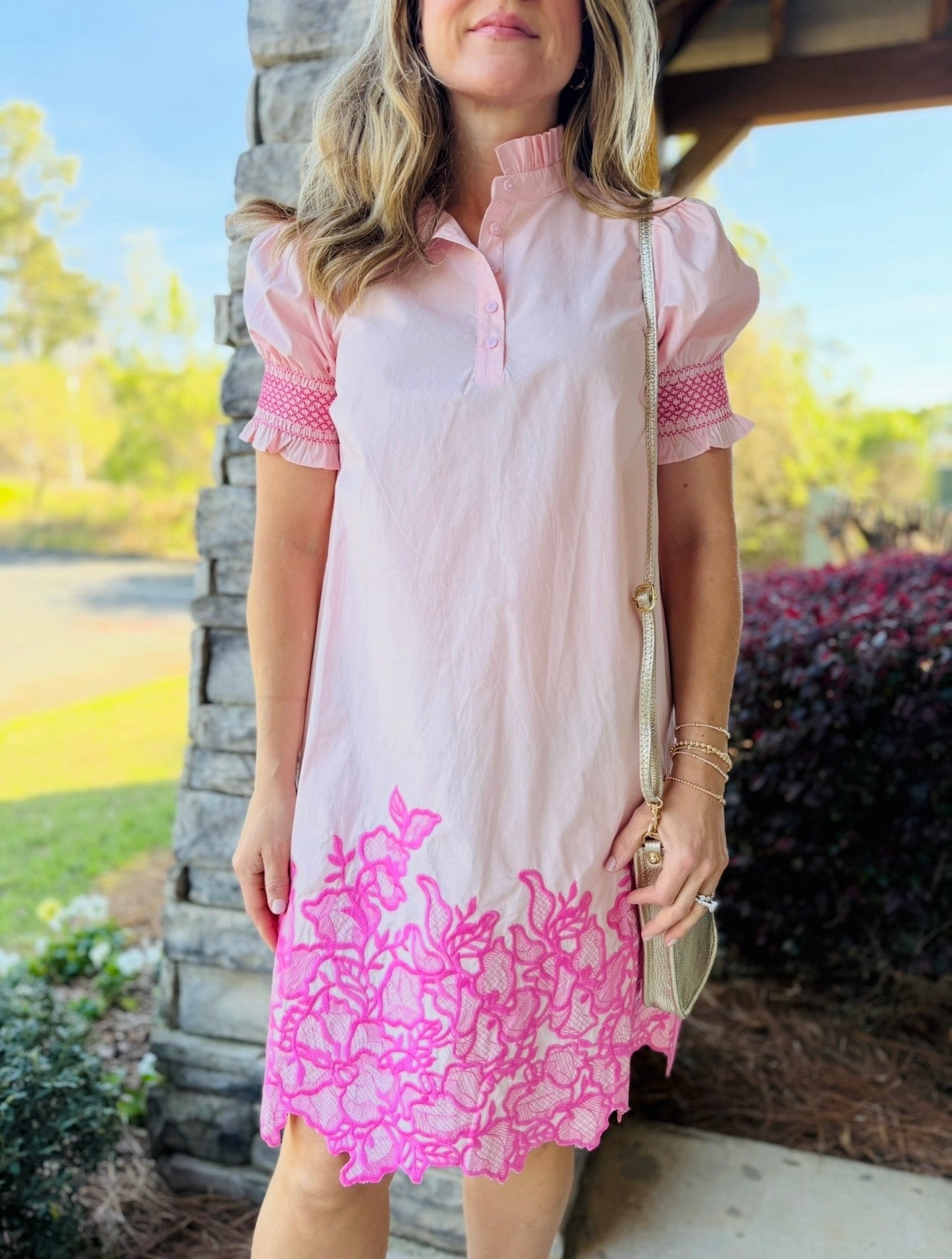The Hansie Embroidered Mini Dress FINAL SALE