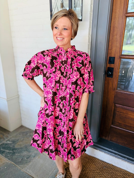 Uncle Frank/ The Rose Pin Tuck Dress