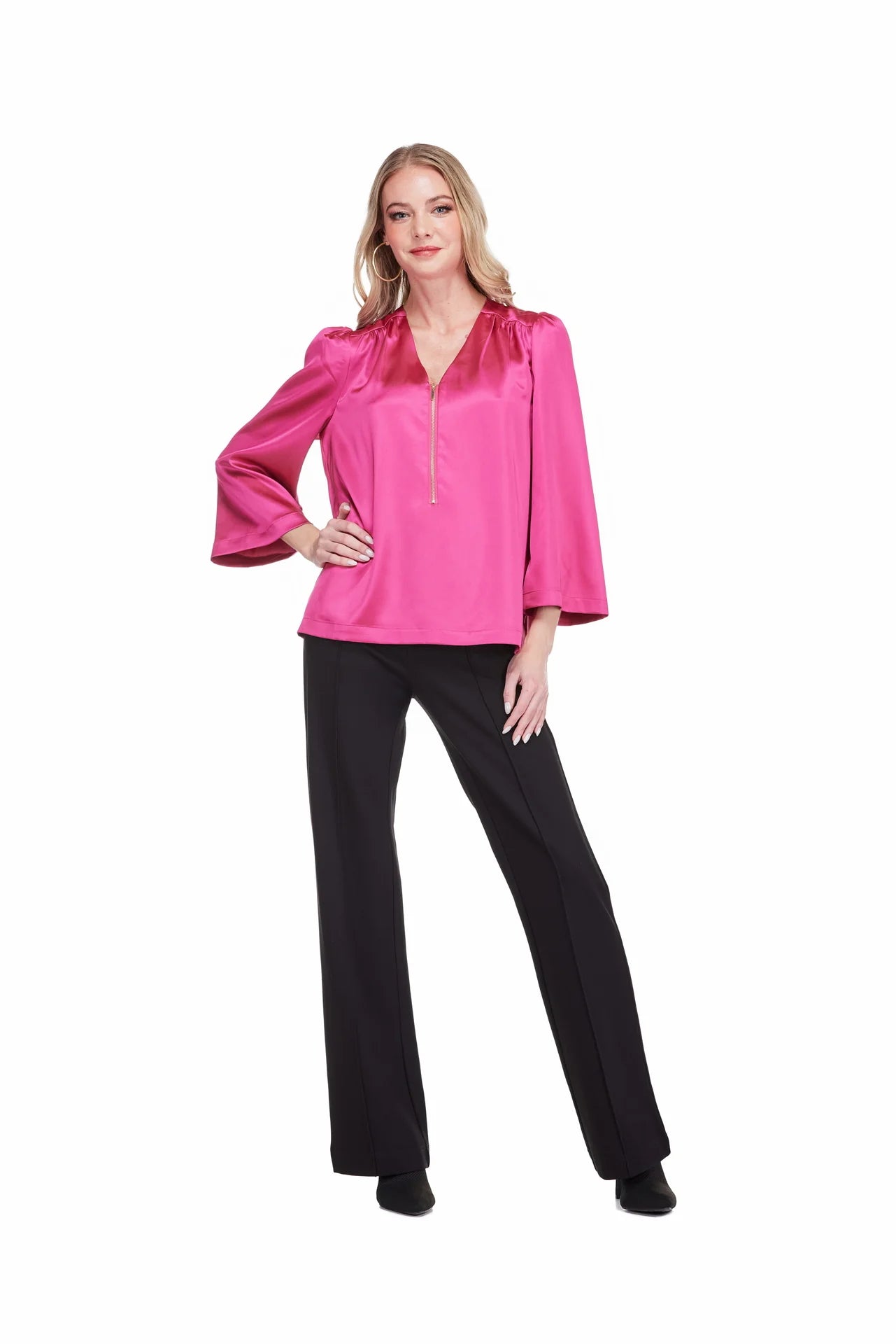 Jade/ The Zola Zip Blouse