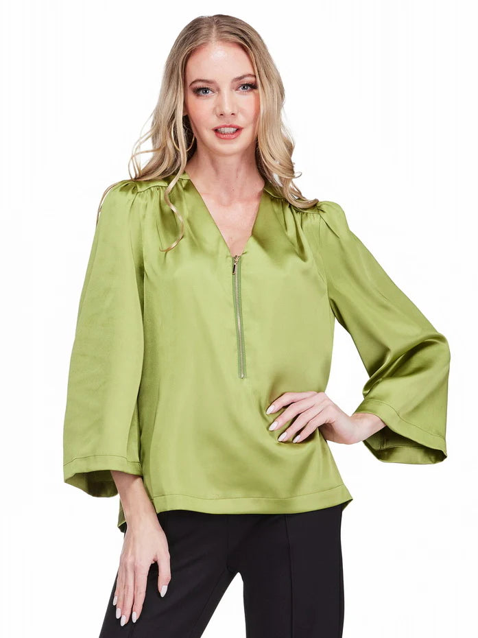 Jade/ The Zola Zip Blouse