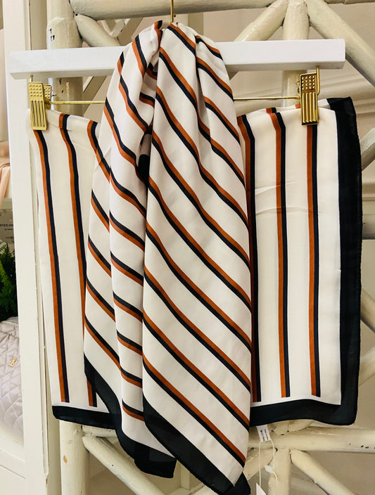 The Striped Satin Scarf