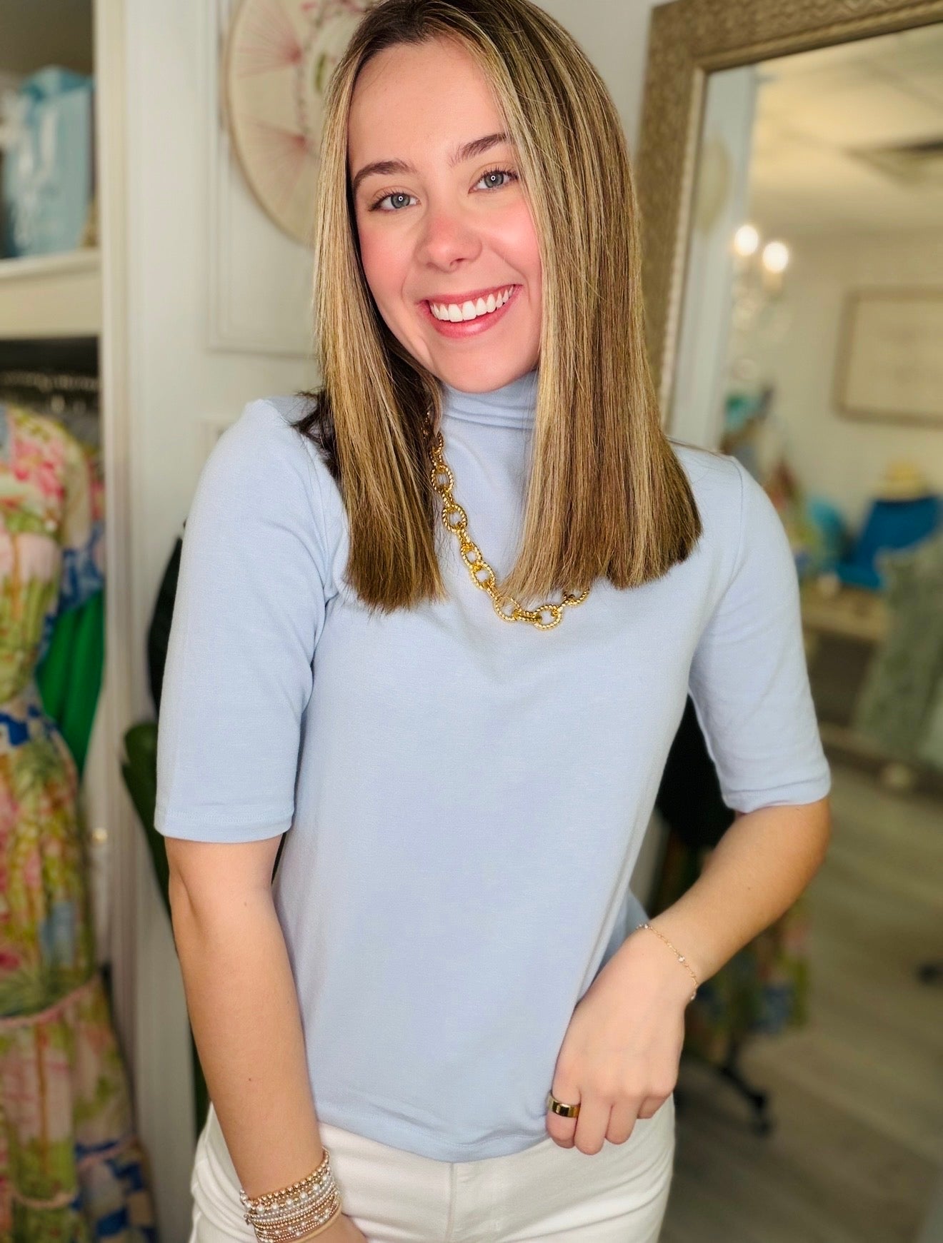 The Mae Mock Neck Top