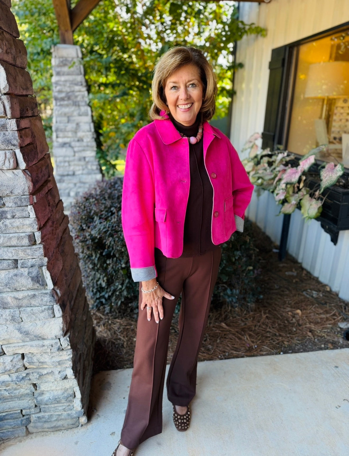 Ivy Jane/ The Suede Patch Pocket Jacket
