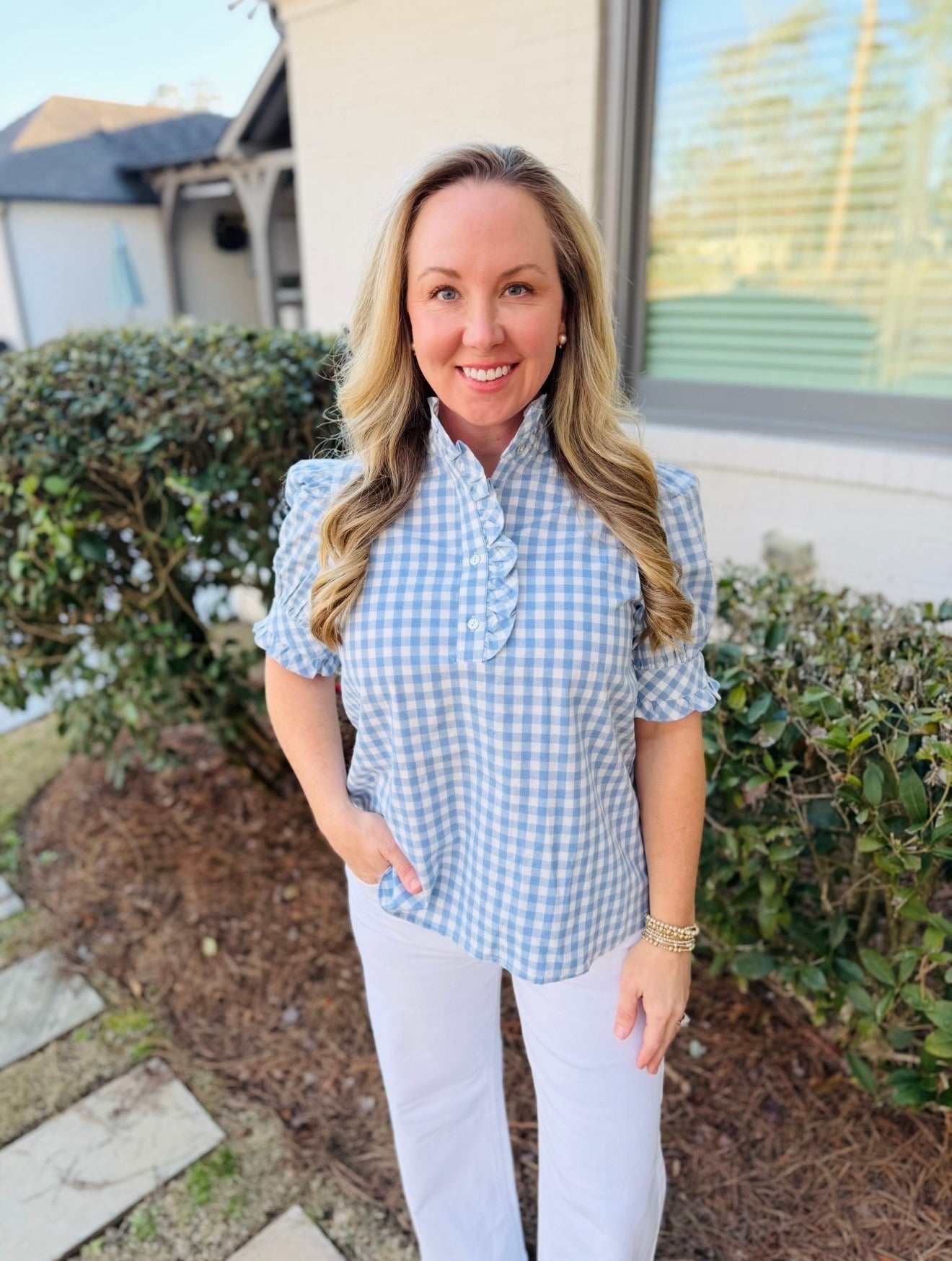 The Greta Gingham Top