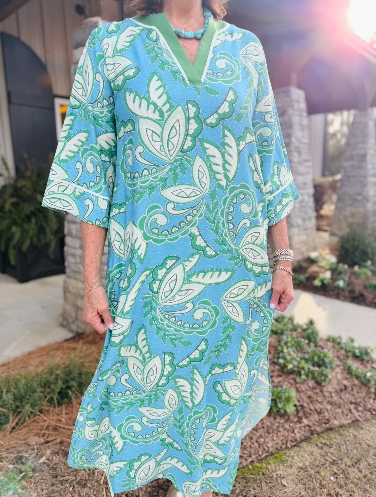 Jade/ The Tiffie Trimmed Maxi