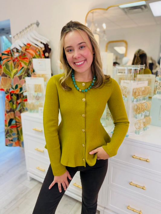 The Preppy Peplum Cardi