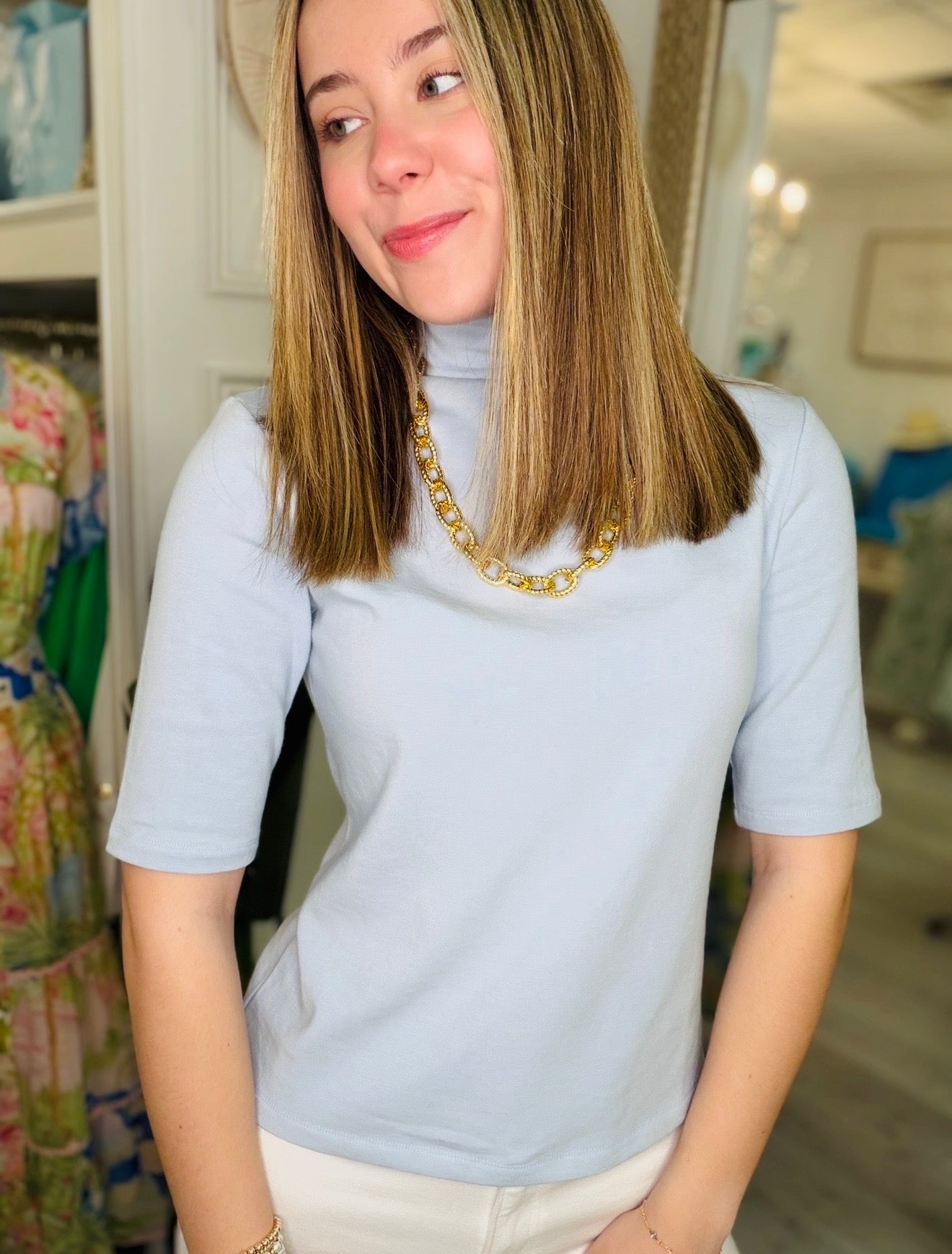 The Mae Mock Neck Top