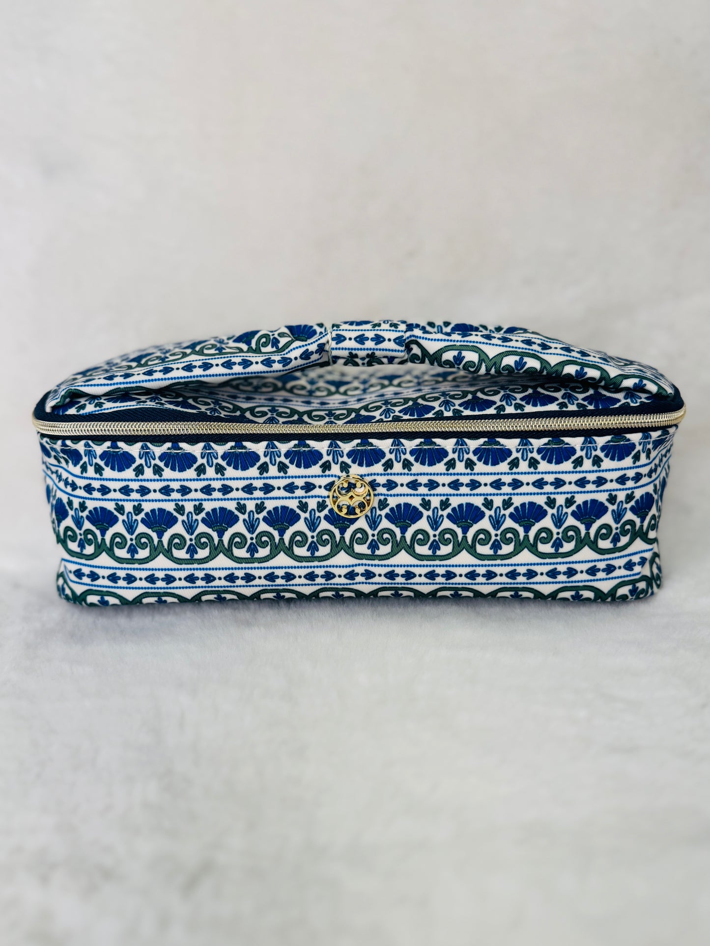 MS/ Kiss & Makeup Mini Bag/ Floral Foulard Navy