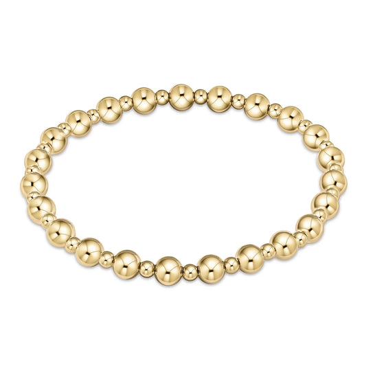ENewton/ Extends/ Classic Grateful Pattern 5mm Bead Bracelet-Gold