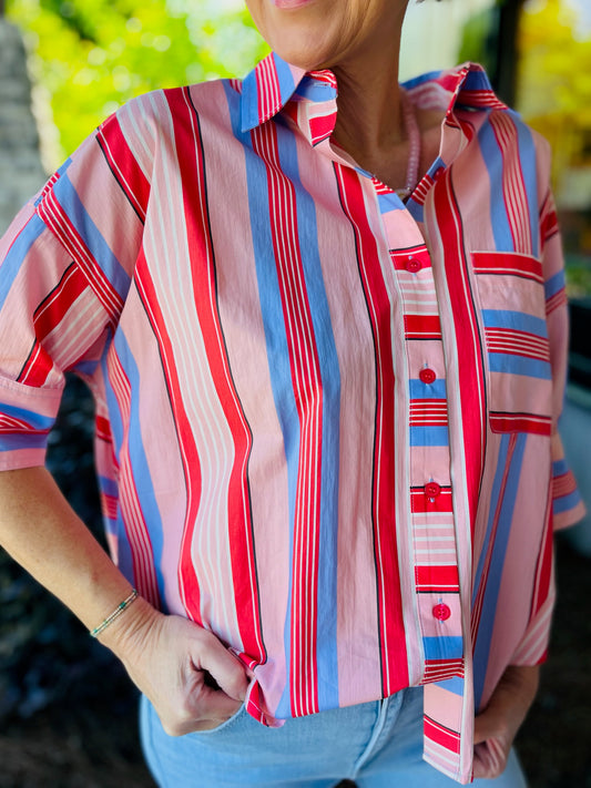 Joy + Joy/ The Steph Striped Shirt