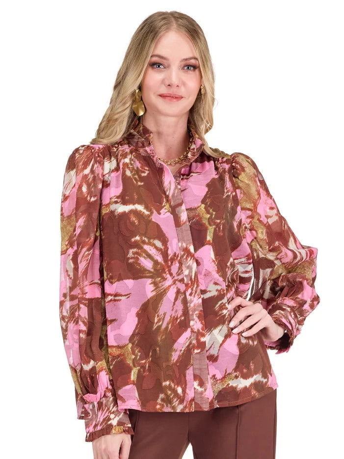 Jade/ The Jessica Blouse/ Molten Blush