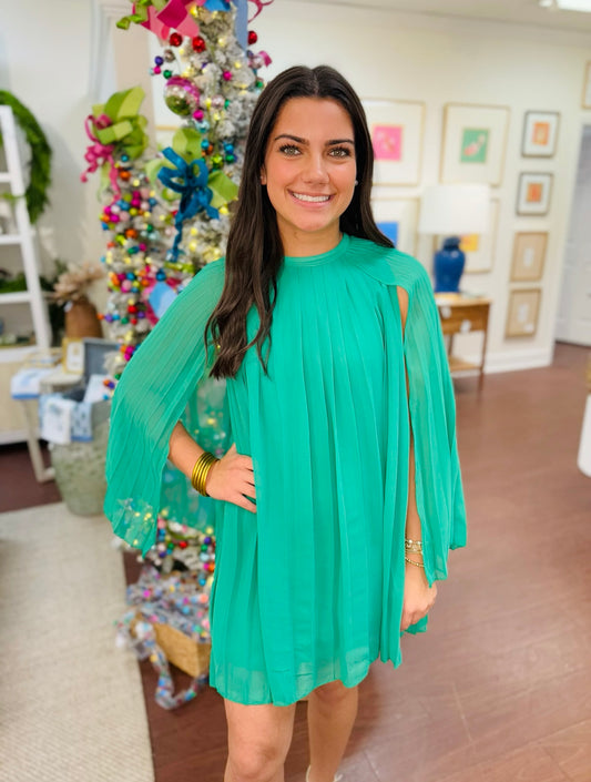 The Cala Chiffon Cape Dress