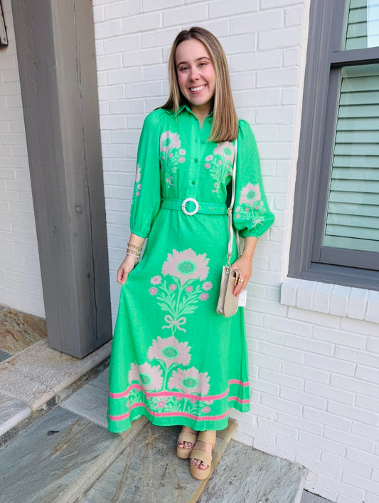 The Lyla Dress/ Pink Henrietta
