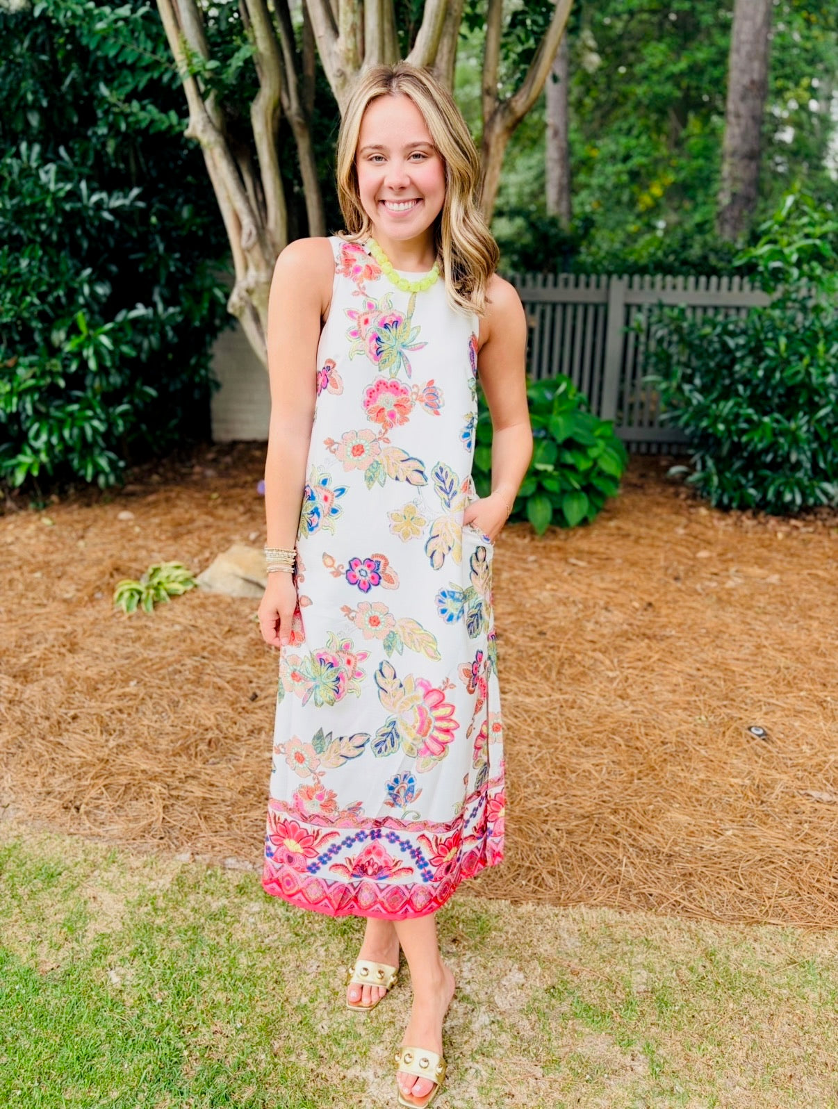 Jade/ The Briar Bloom Column Dress
