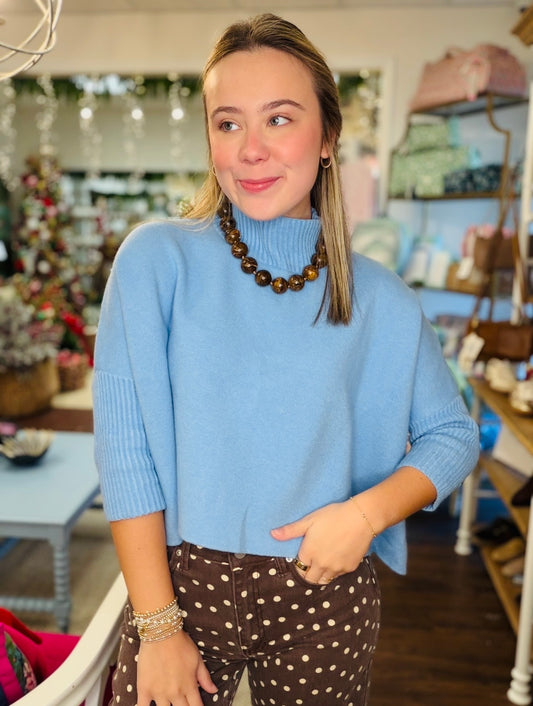 The Aja Sweater/ Light Blue