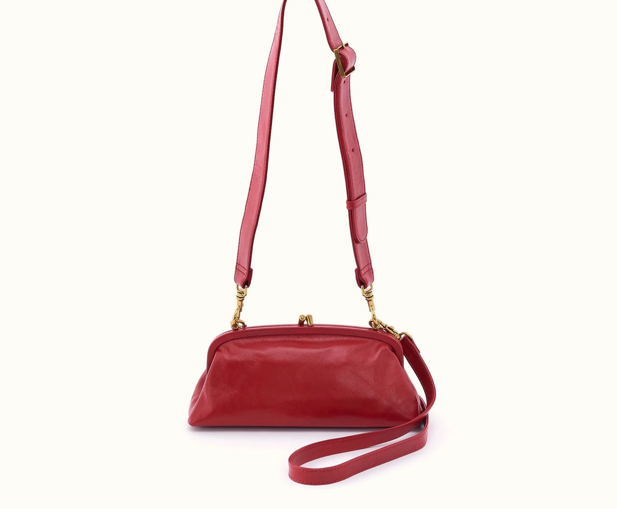 HOBO/ The Alba Frame Small Shoulder Bag/ True Red