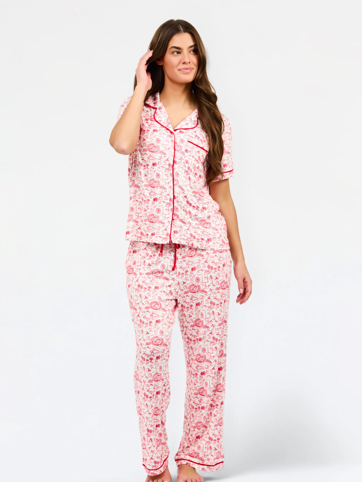 MS/ The Charlotte PJ Set/ Team Toile Red / FINAL SALE