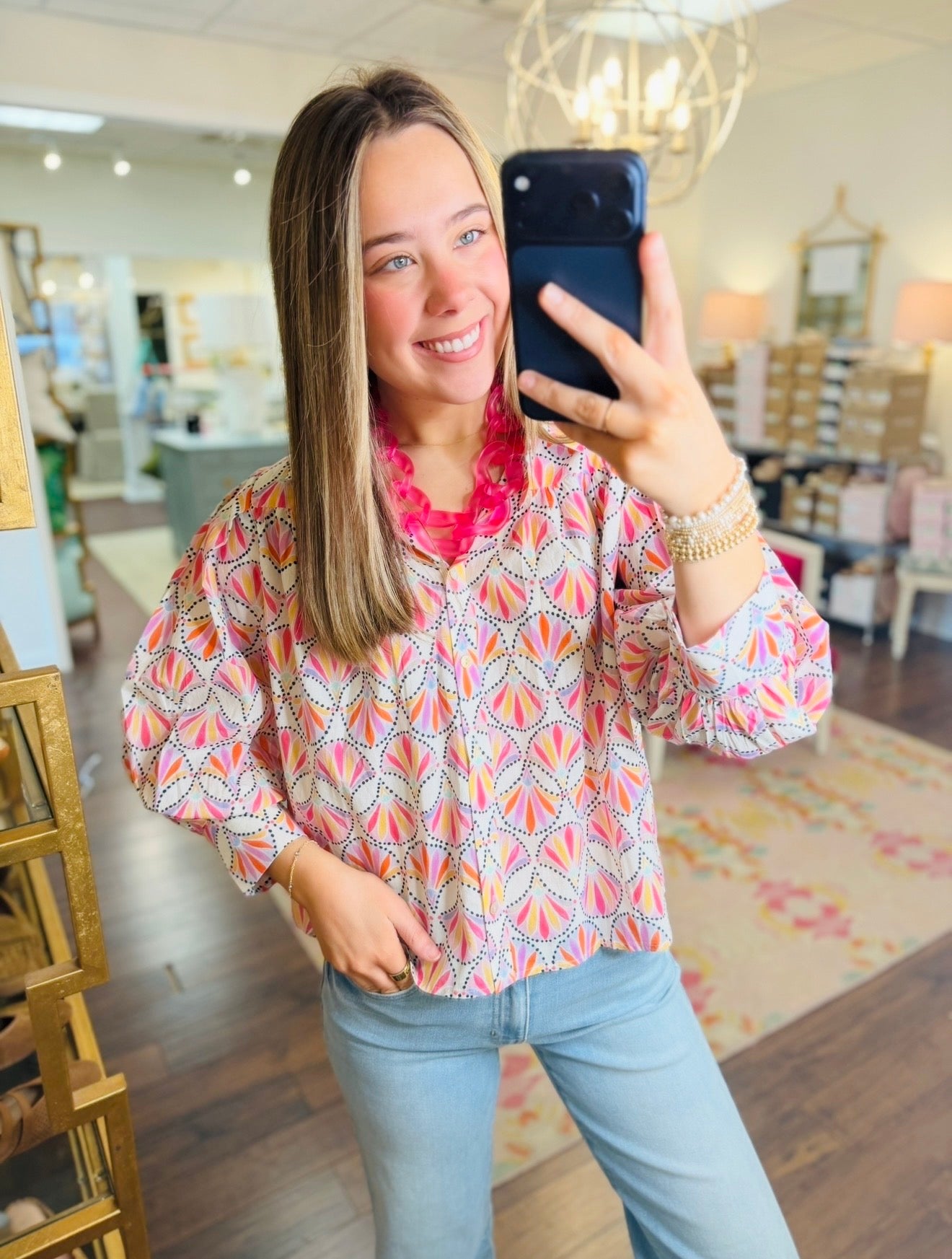 The Piper Printed Blouse