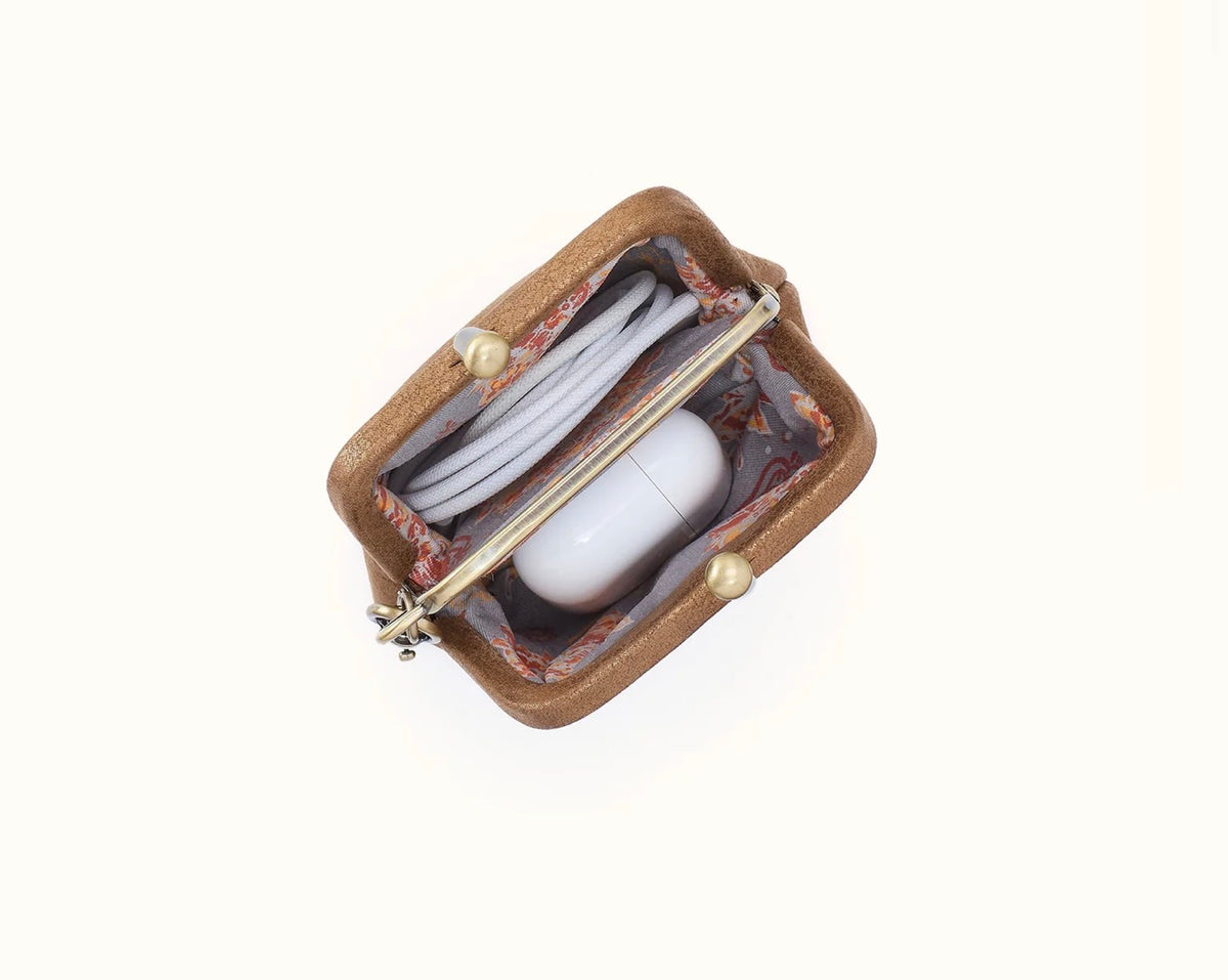 HOBO/ The Alba Frame Clip Pouch/ Honey Gold