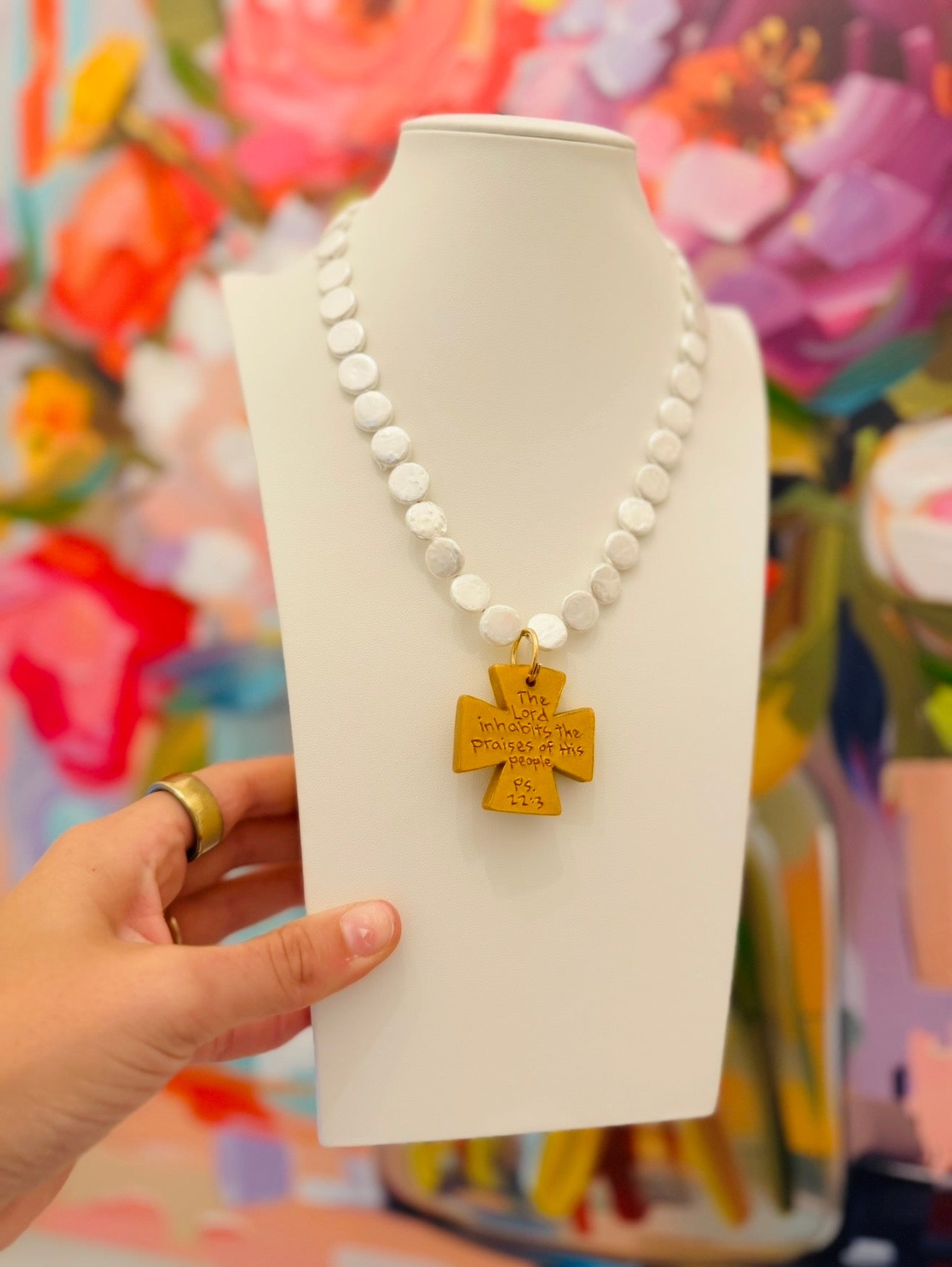 Hidden Truth Jewelry/ The Deborah Pearl Necklace + Anna Cross