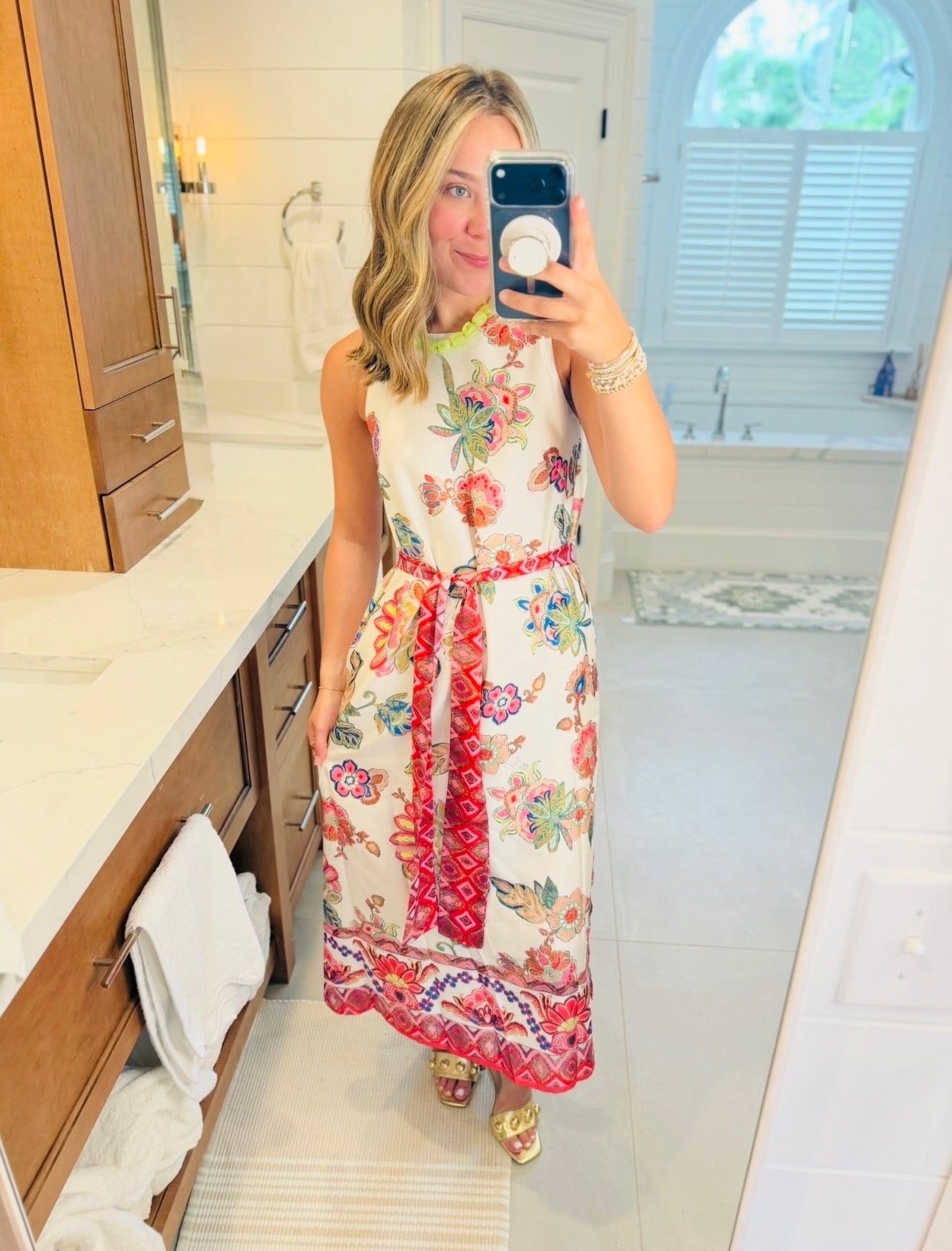 Jade/ The Briar Bloom Column Dress
