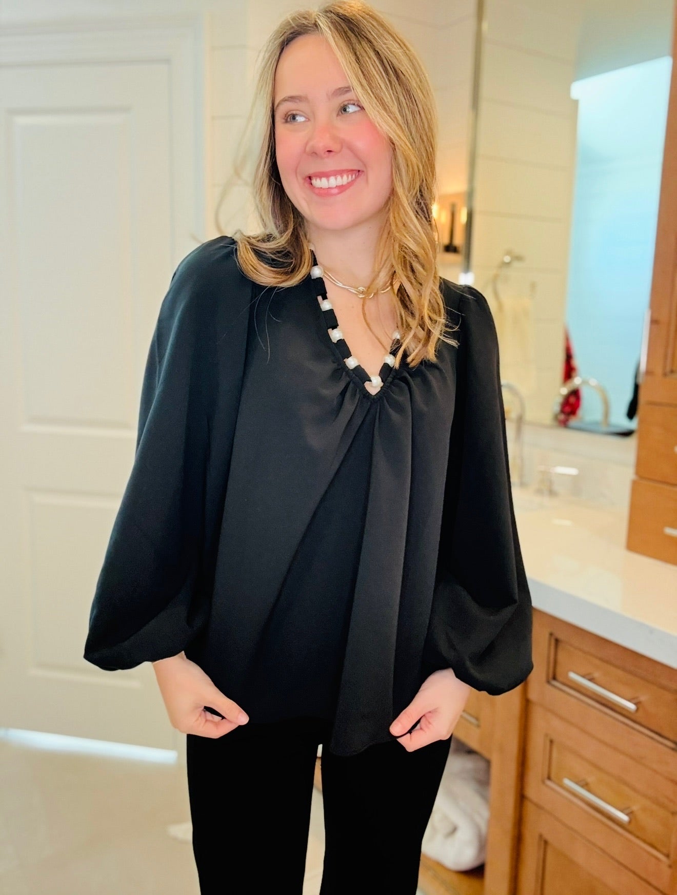 CROSBY/ Rowan Blouse/ Black