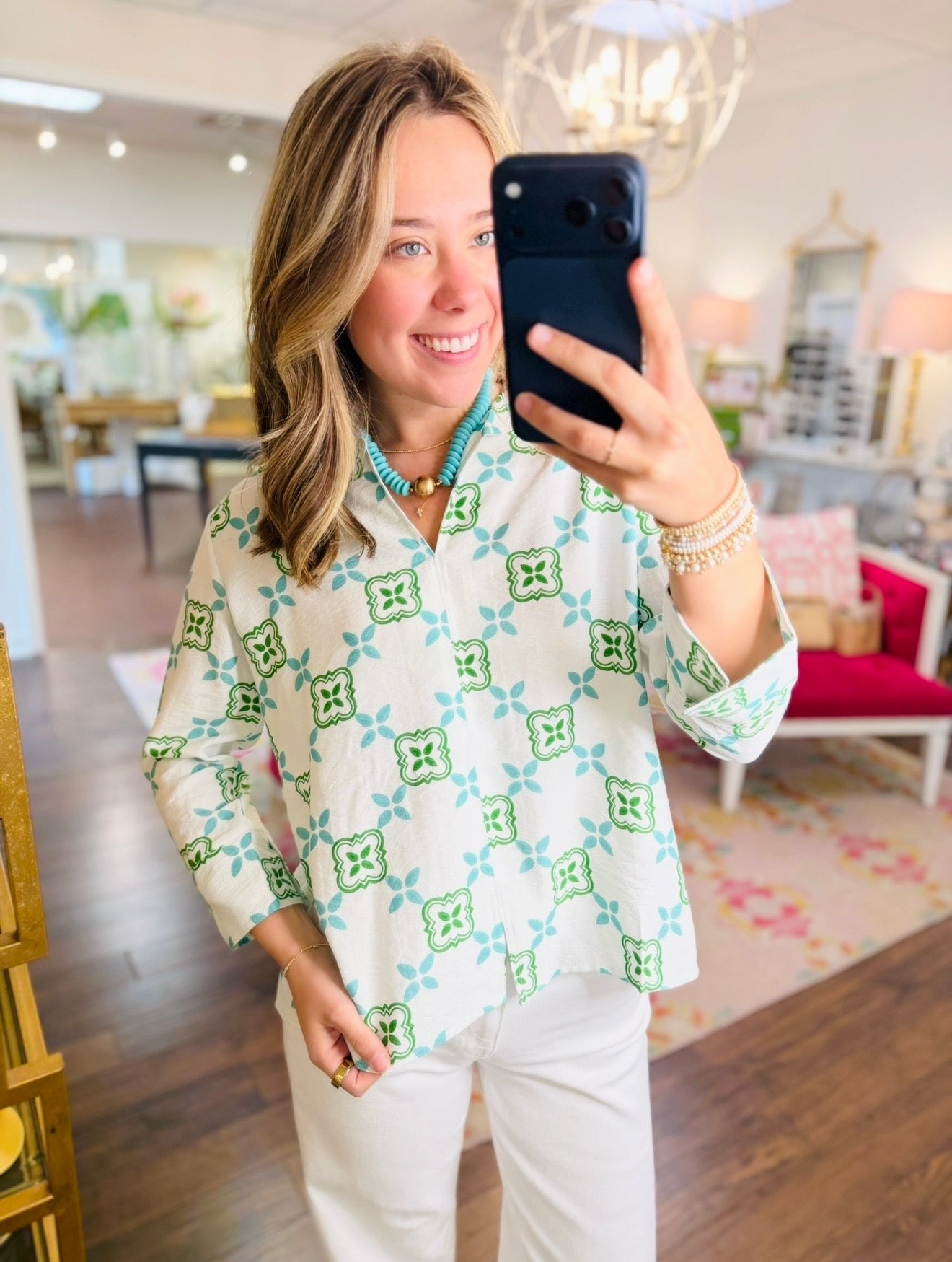 Boho Chic/ The Graylyn Geo Top