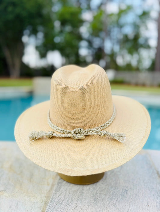 Tipsy Threads/ The Natural Palm Sun Hat/ Gold