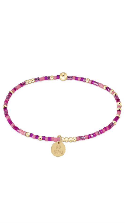 EGirl/ Hope Unwritten Bracelet-Back To The Fuchsia-Be You Small Gold Disc