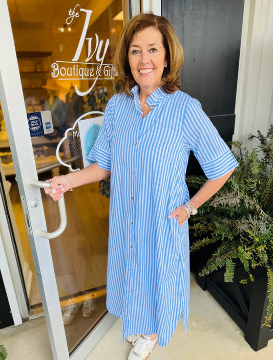 The Sable Striped Midi
