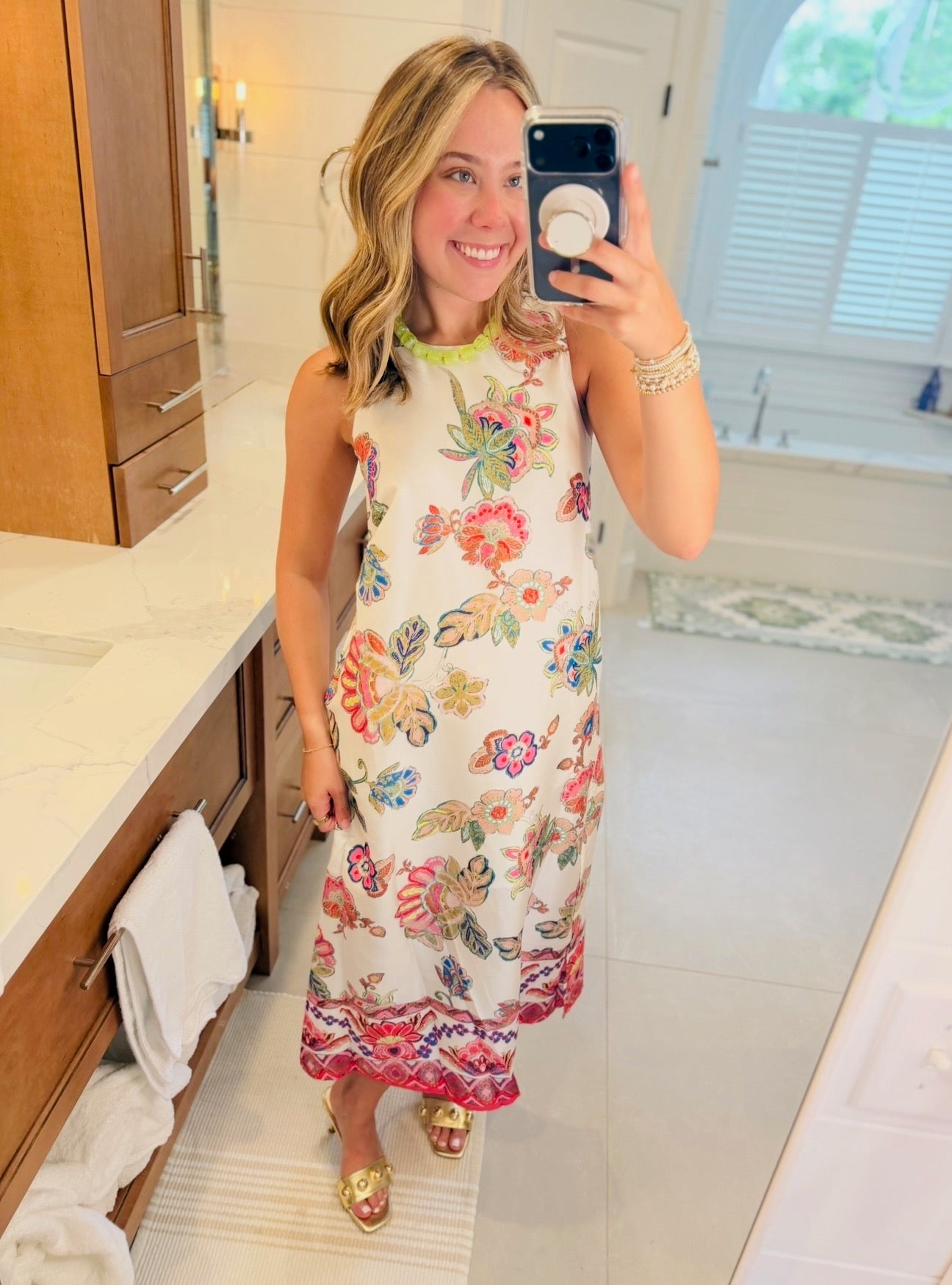 Jade/ The Briar Bloom Column Dress