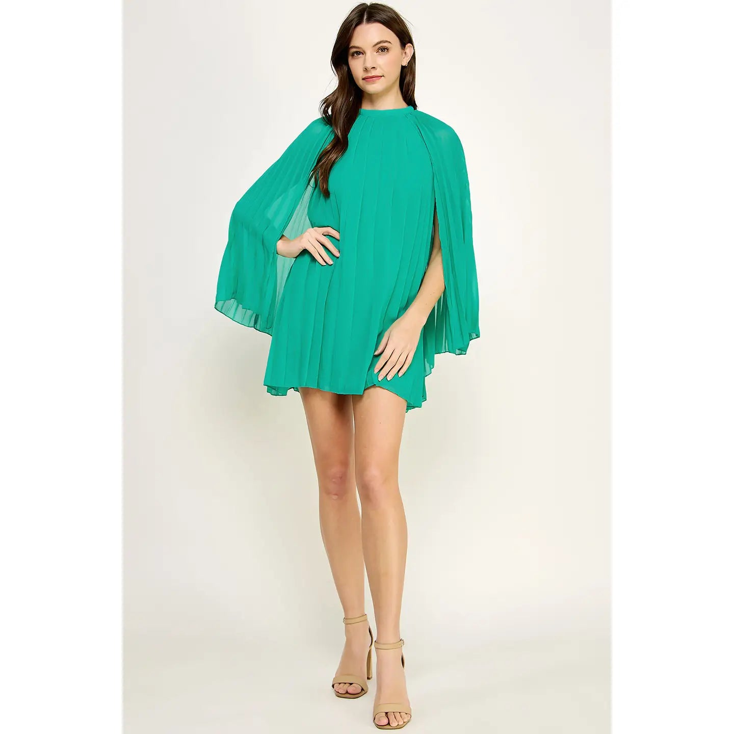 The Cala Chiffon Cape Dress