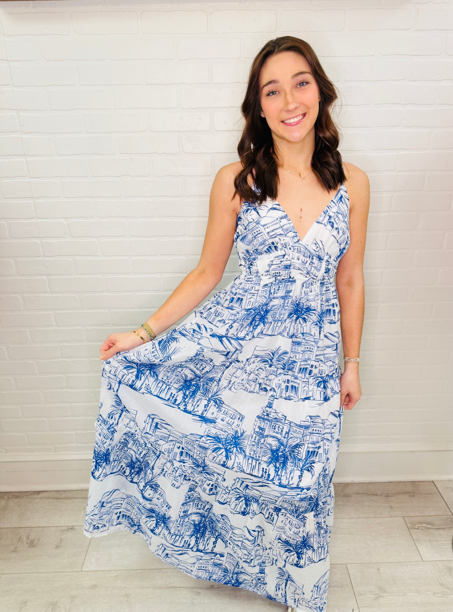 The Santorini Sketch Maxi Dress