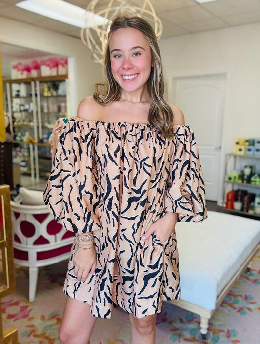 The Alma Animal Print Dress