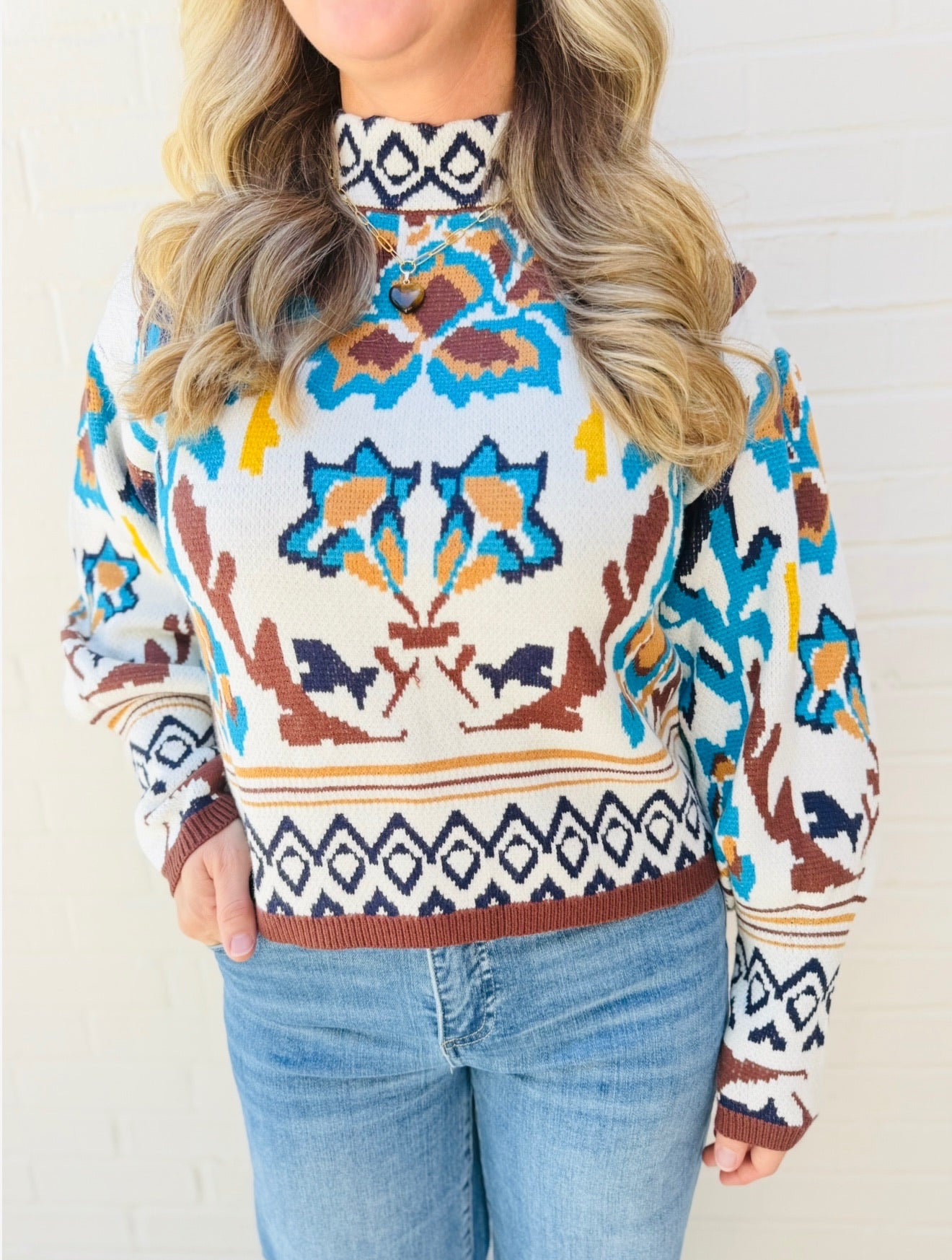The Aleah Abstract Sweater