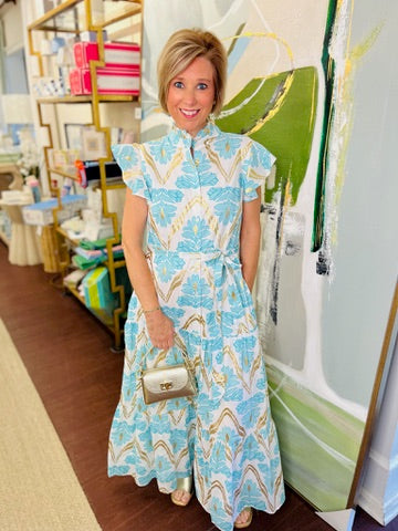 Jude Connally/ The Mirabella Dress/ Light Aqua