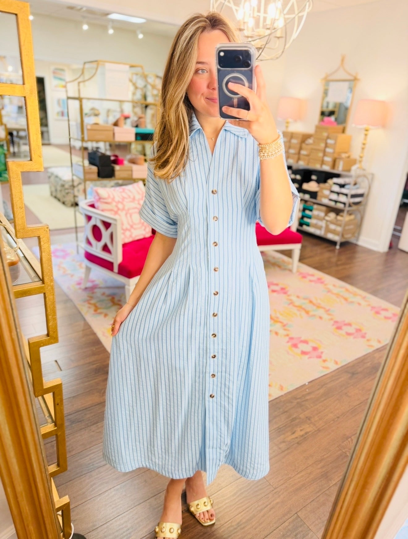 The Sonnie Striped Midi / FINAL SALE