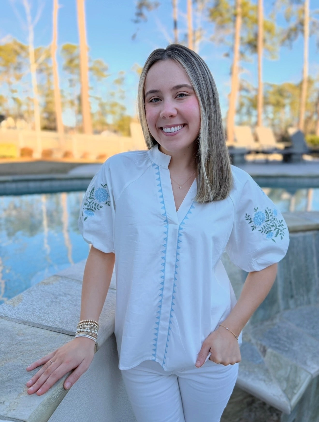 The Elly Embroidered Top