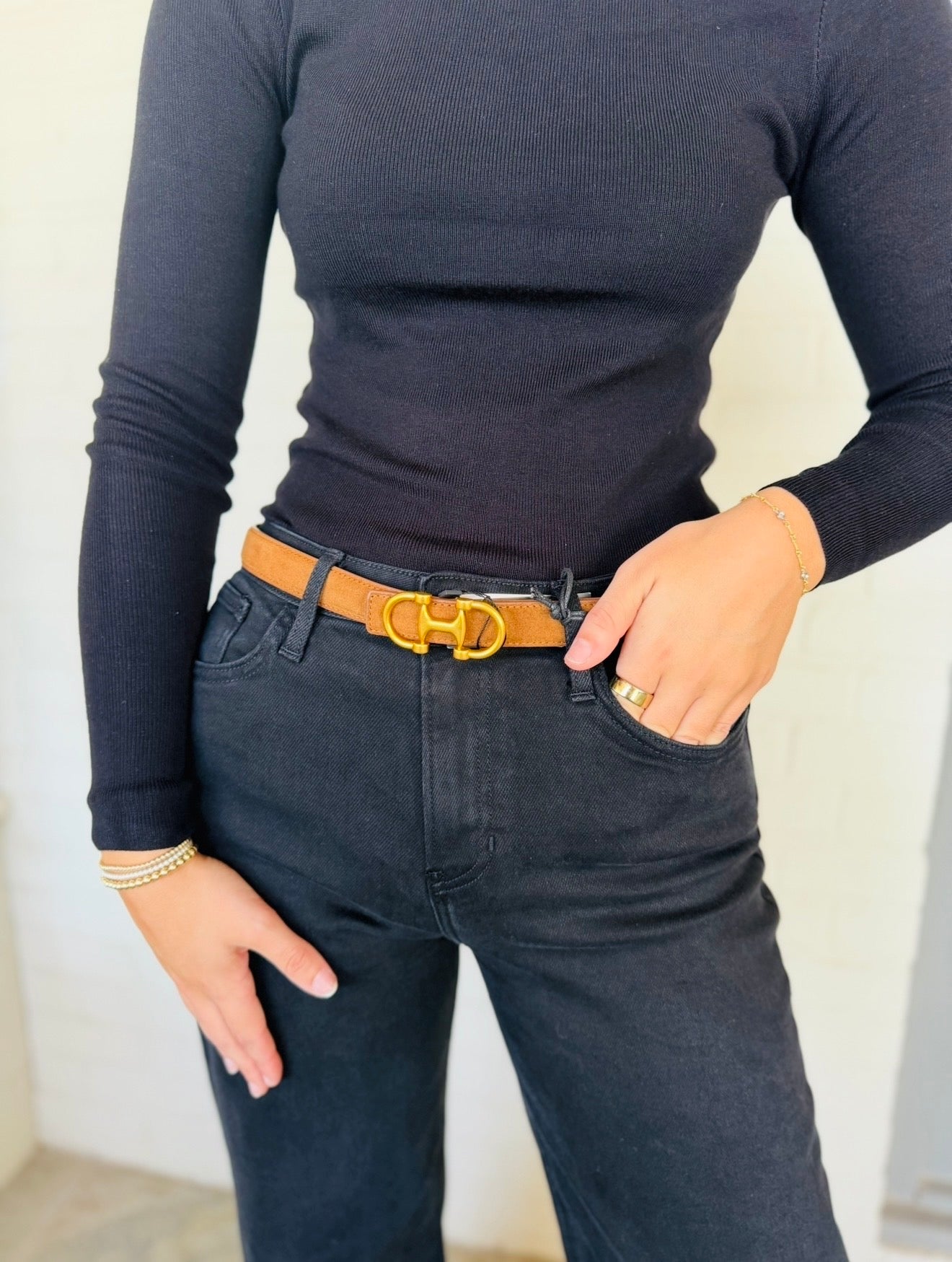 The Lili Leather Belt/ Caramel