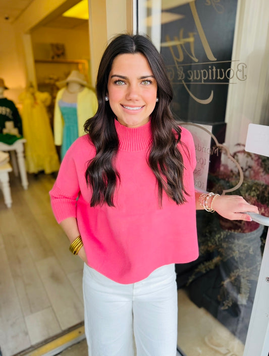 The Aja Sweater/ Italian Rose