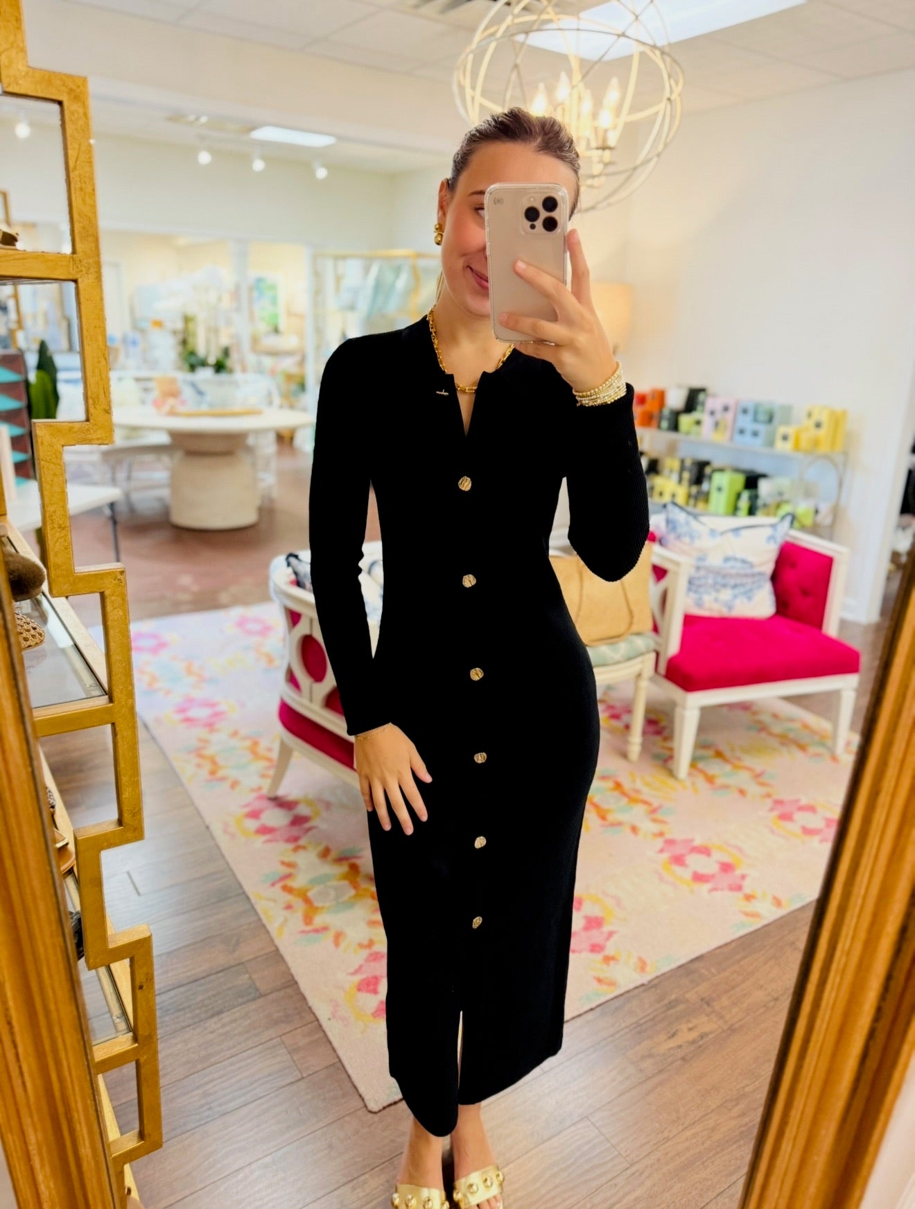The Billie Button Dress