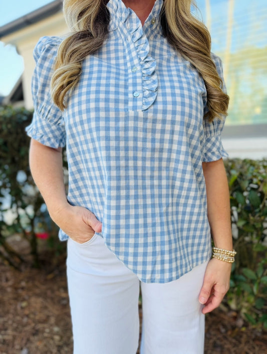The Greta Gingham Top