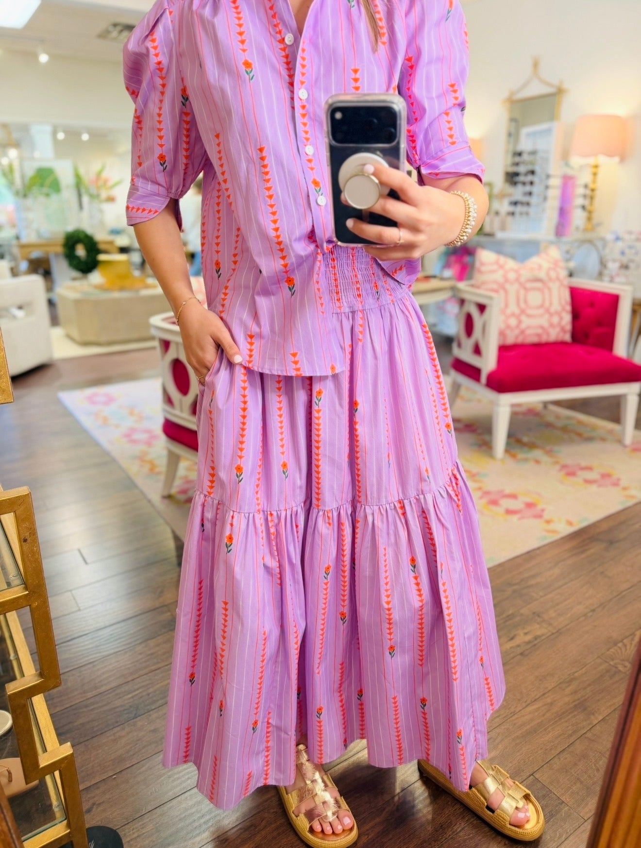 The Aerin Maxi Skirt/ Fleur Path