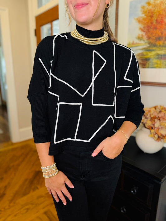 The Aja 'Ortho' Top/ Black + White