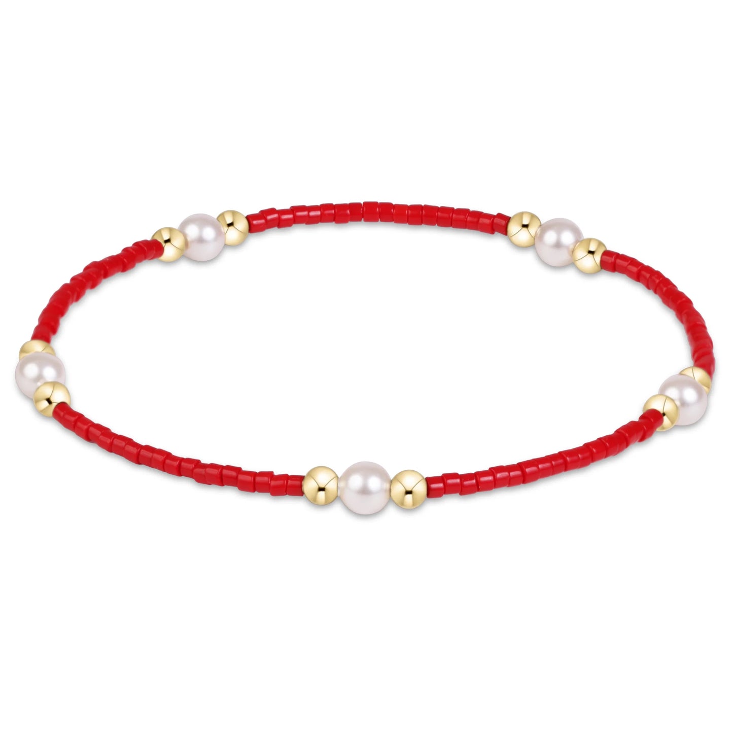 ENewton/ Gameday Hope Purpose Pearl Bracelet-Red