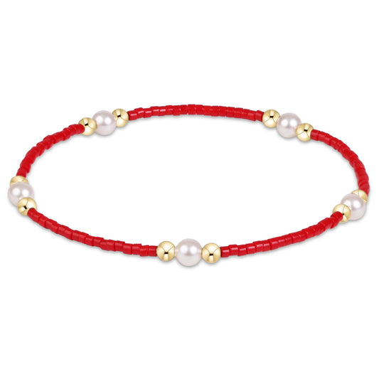 ENewton/ Gameday Hope Purpose Pearl Bracelet-Red