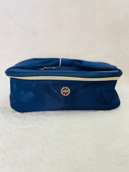 MS/ Kiss & Makeup Bag/ Floral Foulard Navy