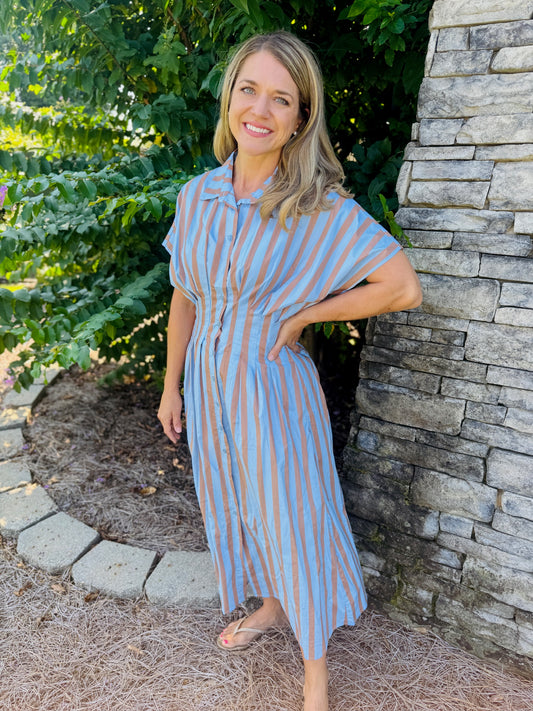 The Sallie Mae Striped Maxi