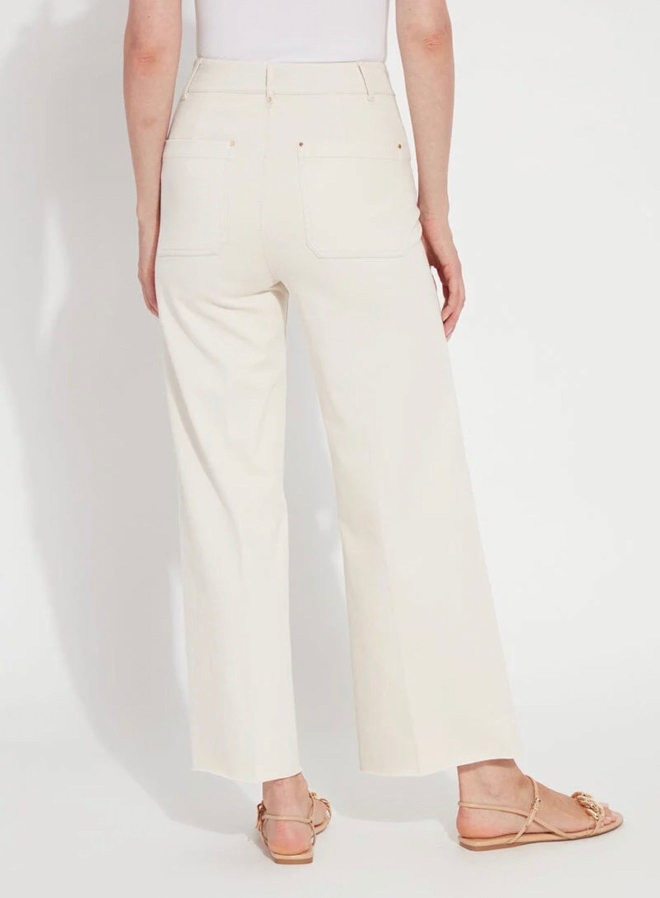 Lyssé/ The Erin Hi Waist Wide Leg Denim/ Oats