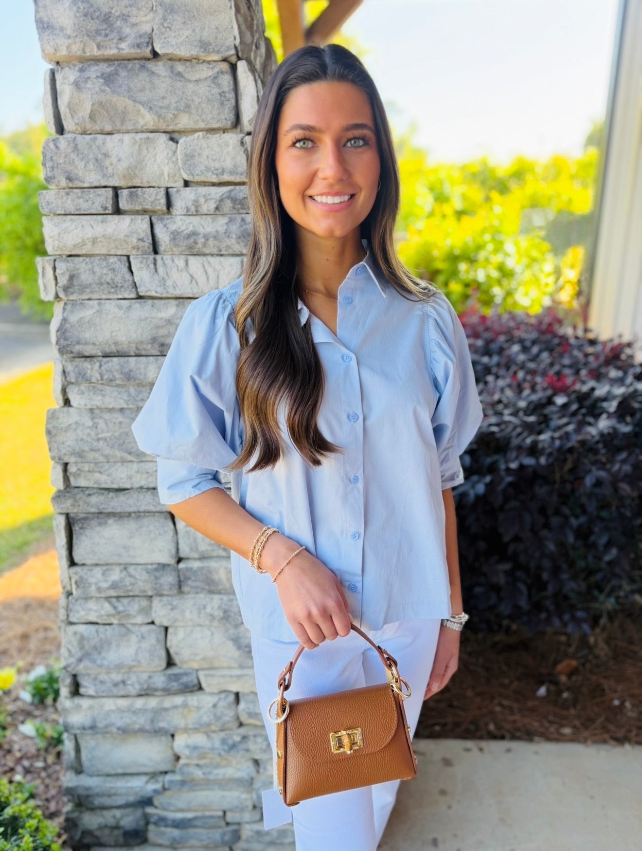 The Brynn Button Blouse